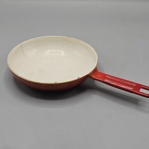 Vtg Descoware Belgium Enameled Cast Iron Skillet Pan Small 8" Fry Pan